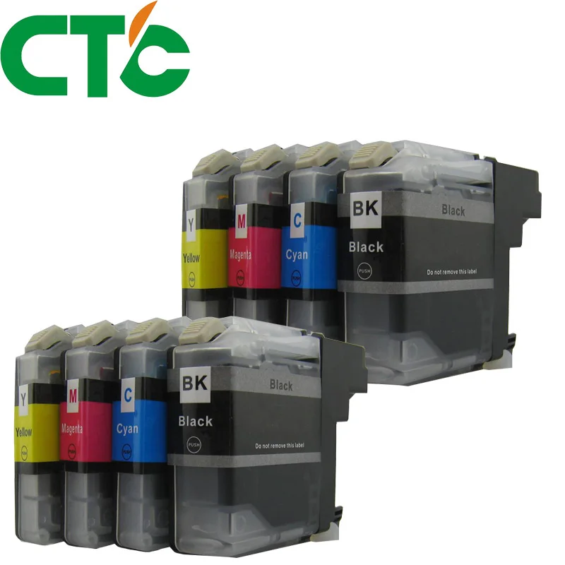 8 шт. LC 123 чернильный картридж совместимый для Brother MFC J4510DW J4610DW J4710DW J4410DW J6720DW J6520DW