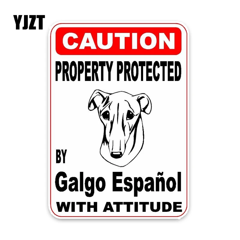 YJZT 15*11 4 см объект защищенный Galgo Espanol декоративная собака для автомобиля наклейка