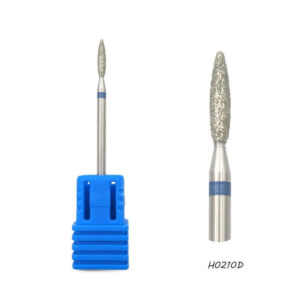 HYTOOS Cone Diamond Nail Drill Bit 3/32" Rotary Burr Manicure Cutters Pedicure Tools Electric Drill Accessories Nail Mill-H0210D 2