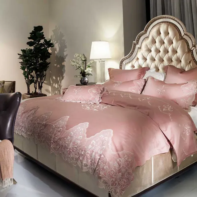 Long Staple Cotton Embroidery French Style Bedding Set 100