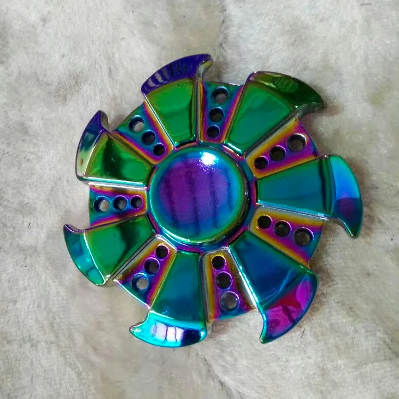 Новый Красочный турбины Спиннеры Металл EDC ручной Spinner палец игрушка повернуть для 5 минут спиннинг игрушка антистресс SL182