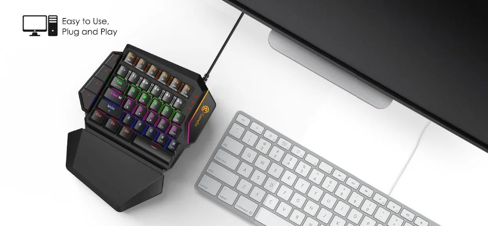 Оригинальная механическая клавиатура GameSir GK100 с одной рукой синие переключатели игровая клавиатура для ПК для FPS PUBG и BattleDock-черный
