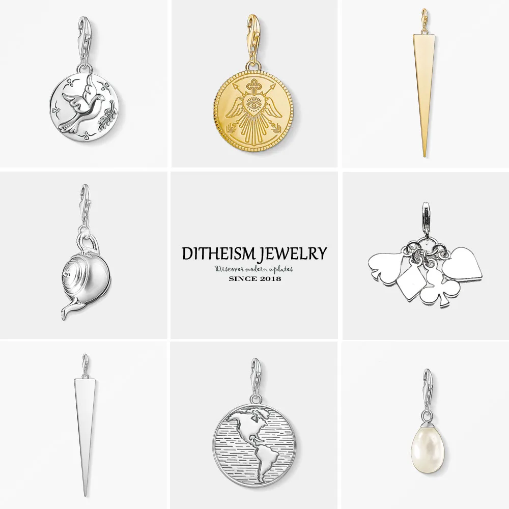 

Tea Pot Teapot Charms Pendant, 2018 Fashion Jewelry 925 Sterling Silver Gift For Women Men Boy Girls Fit Bracelet Necklace Bag