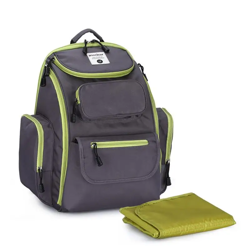 

Large Capacity Mummy Bag Multi-function Portable Shoulder Bag Travel Diaper Bag Nylon Waterproof Backpack With Stroller Straps