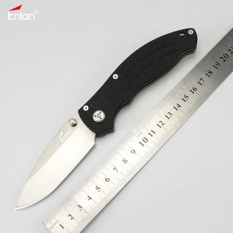 

ENLAN EL-04 Top Folding Blade Knife 8Cr13Mov Blade G10 Handle Knife Outdoor Camping Hunting Survival Woodworking EDC Pocket Tool