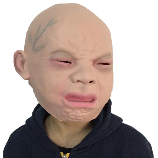 Party Mask Horror Crying Baby Scary Silicone Face Mask Party Eco