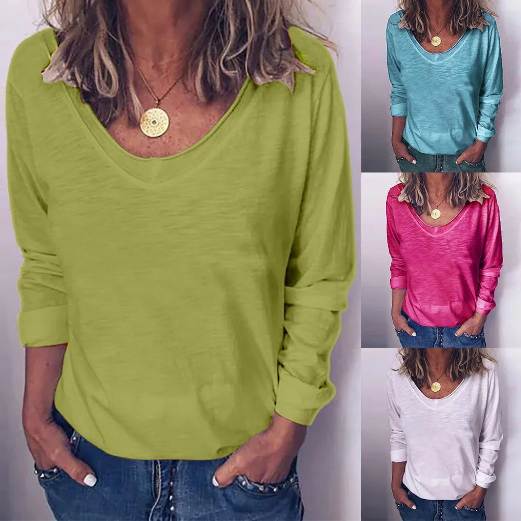 Женская футболка размера плюс с длинным рукавом и О-образным вырезом, пуловер, топы, футболка Poleras Camiseta Mujer Harajuku, футболка Haut