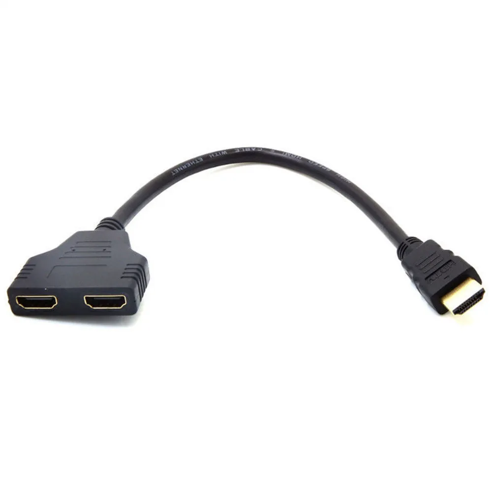 1080P 2 порта HDMI сплиттер 1 в Выход папа к Женский адаптер конвертер видео кабель