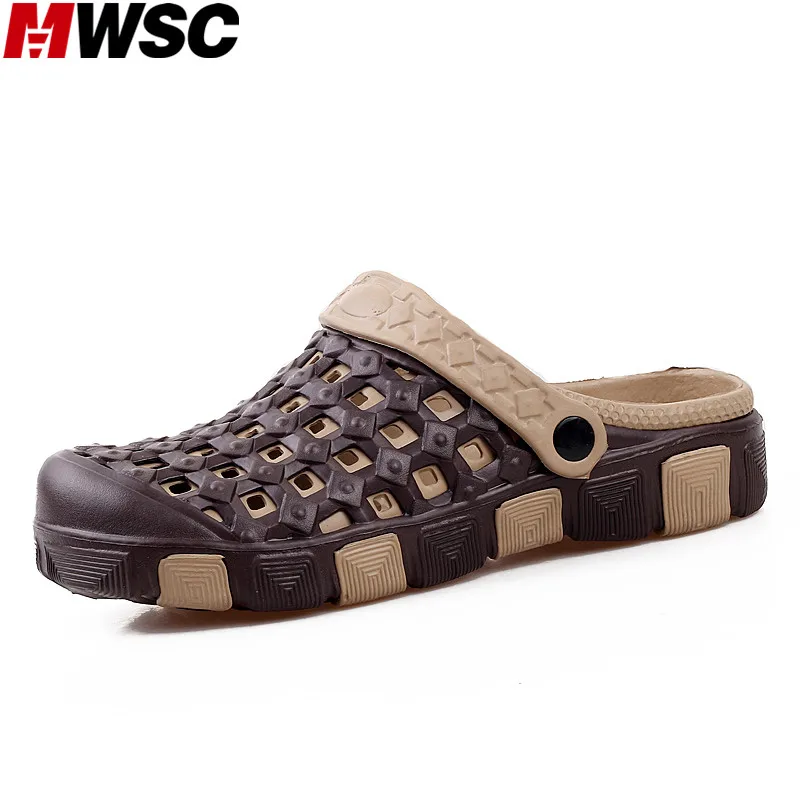 

MWSC Men Summer New Arrival Beach Casual Slipper Sandals EVA Flat with Male Slides Water Shoes