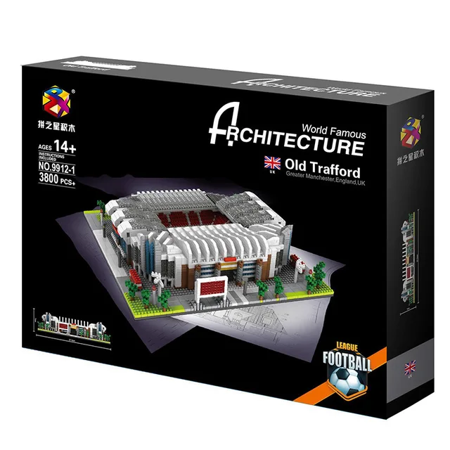 PZX Mini Blocks Architecture Building Toy Football Stadium Model brinquedos football field