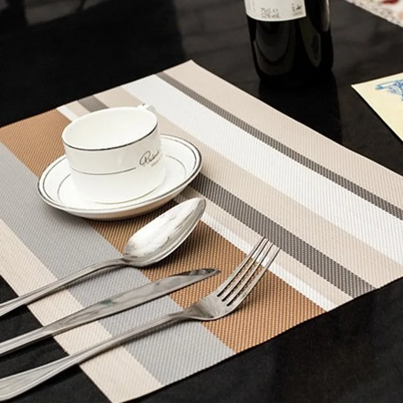 4pcs Placemats PVC Placemat Bar Mat Plate Mat Table Mat Set Kitchen Hot Pads 30*45cm 2016