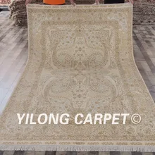 Yilong 6'x9 ручной работы цвета слоновой кости ковры античный персидский турецкий Шелковый Ковры(sl146a6x9