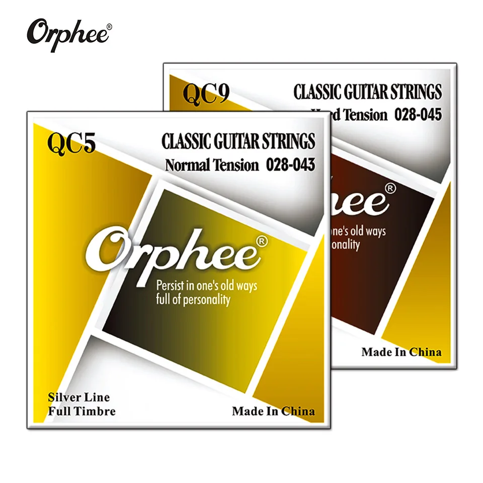 Струны для классической гитары Orphee нейлоновые и посеребренные жесткие