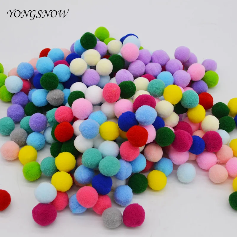 

2cm Plush Pompon Fur Balls 100pcs Multicolor Home Decorative Flower DIY Crafts Toy Accessories Phone Shoes Garment Accessories