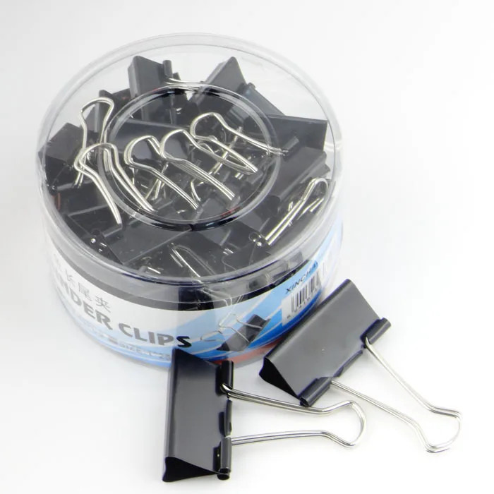 

10pcs Office supplies black barrel long tail CLIP 25MM ticket CLIP swallow tail CLIP 48 small clip wholesale