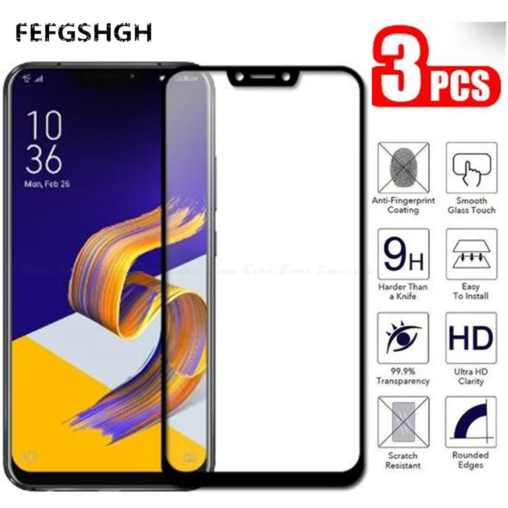 

For Tempered Glass Asus ZenFone 5 ZE620KL Screen Protector Asus ZenFone 5 2018 ZE620KL ZE620 KL X00QD Full Cover Glass