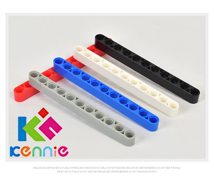 

100pcs/lot Kennie Building Blocks Bulk Technic Parts Liftarm 1*11 Hole BEAM Connectors Compatible With Accessory NO.32525