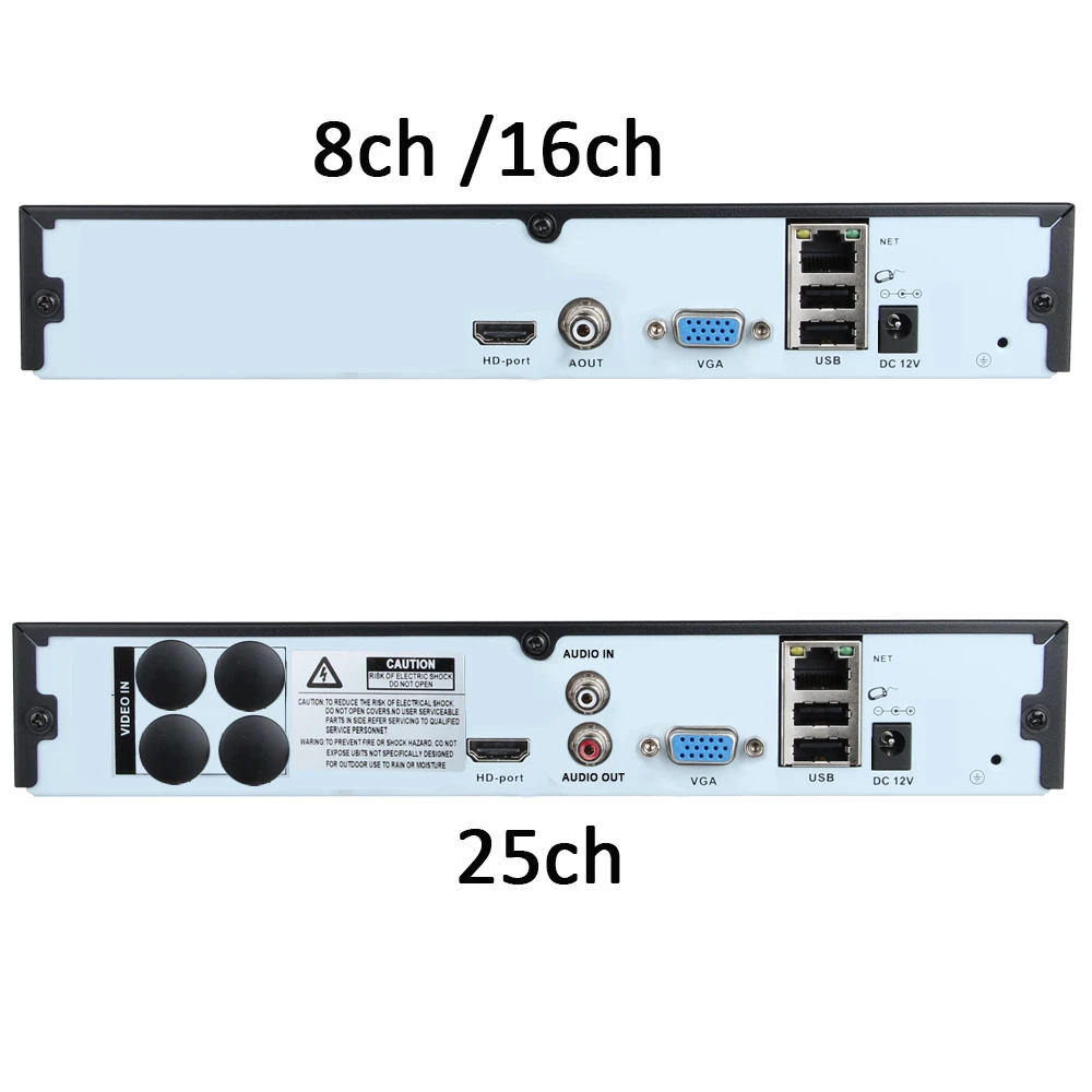  OUERTECH P2P 8ch/16CH/25CH H.265 4MP/5MP NVR IP video Recorder CCTV NVR Board1CH RCA Audio out ONVI - 32879617835