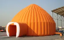 Good quality large Orange dome tent camping tent inflatable dome tent