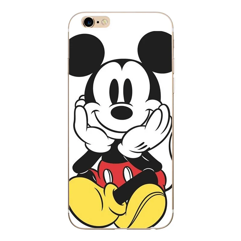 For iPhone 7 Case Soft TPU Cover For iPhone7 6 6s iPhone6 5S SE Cute Cartoon Mickey Minnie Subshrubby peony flower Cases (2)