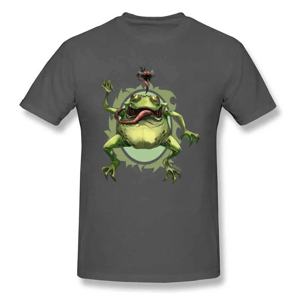 Hungry frog T Shirt Birthday Short Sleeve 2018 Fashion Round Collar 100% Cotton Tops Shirts Tee-Shirts for Men April FOOL DAY Hungry frog carbon