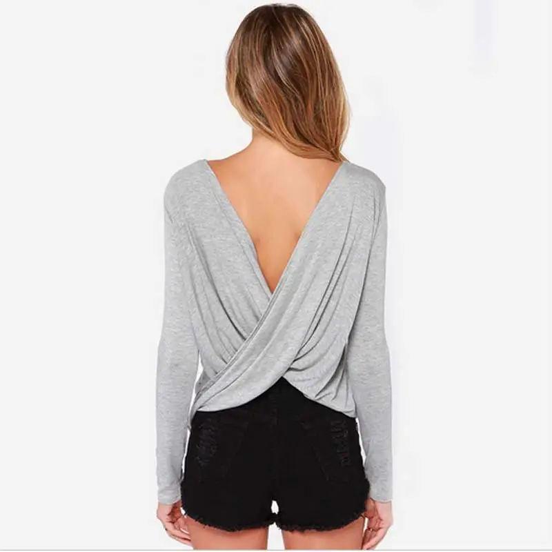 South Korea Autumn New Long Sleeve V neck White Chiffon