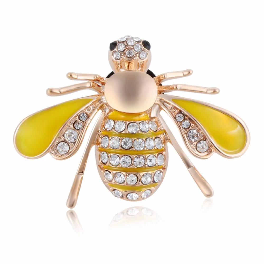 Pins And Brooches Bee Brooches Enamel Esmalte Broches Crystal