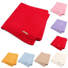 Buy Newborn Baby Blanket Infant Cotton Knitted Crochet Blankets Swaddle Wrap Soft Stretch Crib Sleeping Bedding for Boys Girls Kids Free Shipping