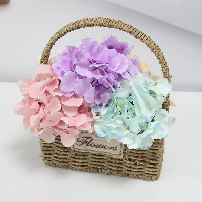 Flone 17CM Large Silk Flowers Artificial Hydrangea Heads DIY Simulation Flower Ball For Wedding Home Office Party Decor Art (2)
