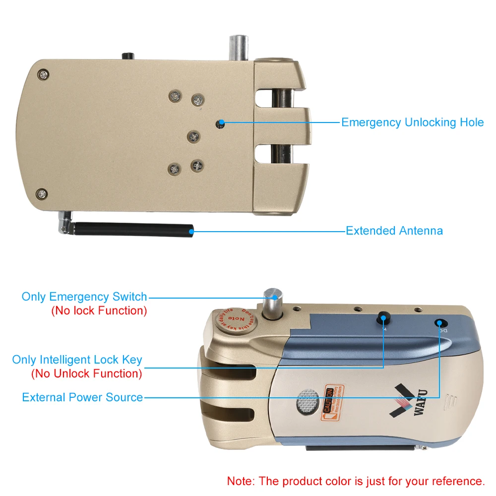 WAFU WiFi умный электронный замок пульт дистанционного управления 315 МГц Невидимый дверной замок без ключа iOS Android APP с 4 пультом дистанционного управления Kyes