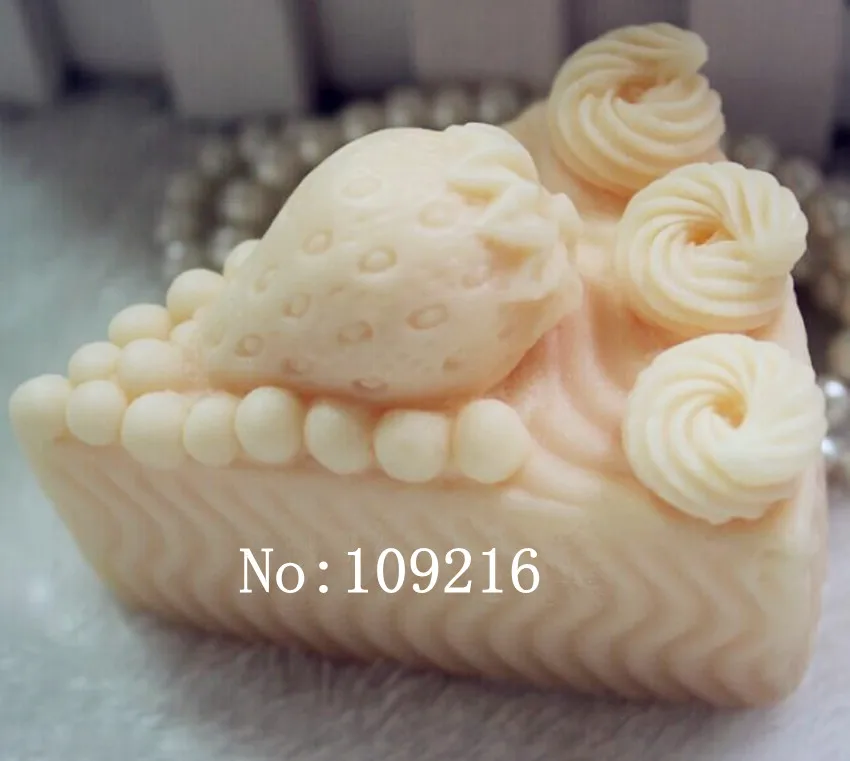 

wholesale!!!1pcs Strawberry Cake Shaped (ZX367) Silicone Handmade Soap Mold Crafts DIY Silicone Mould