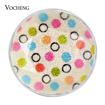 

10pcs/lot Vocheng Resin Ginger Snap button Charms Copper Metal Base 18mm Snap button Charms Vn-1967*10