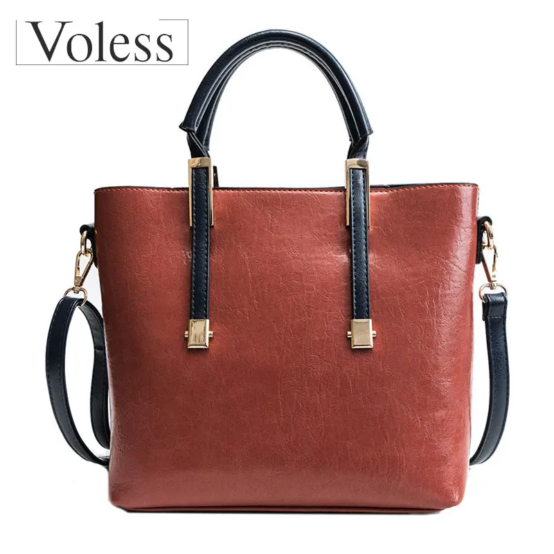 

VOLESS Luxury Designer Famous Brand PU Leather Women Shoulder Crossbody Bag Vintage Women Tote Handbags Bolsas Feminina 2018