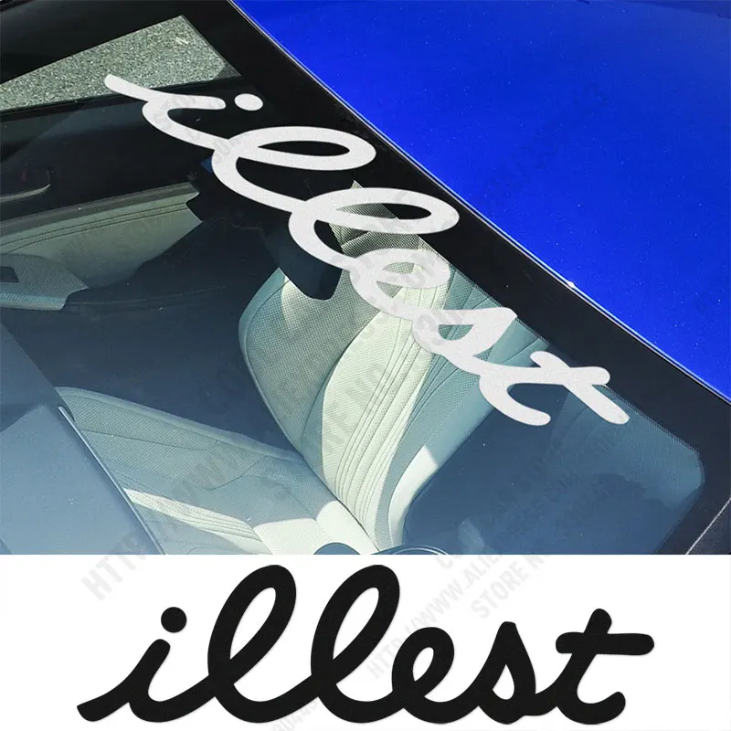 2 Шт. ILLEST Лобового стекла Наклейки Автомобилей Decal Для Укладки Для renault bmw honda audi форд toyota VW автомобиль аксессуары