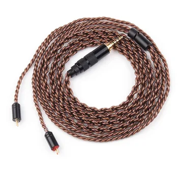 

4 Core Upgraded Silver Plated Cable 3.5/2.5/4.4mm Earphone Cable With MMCX/2pin For LZ A5 K5 Yinyoo QT2 Sony HQ5 HQ6