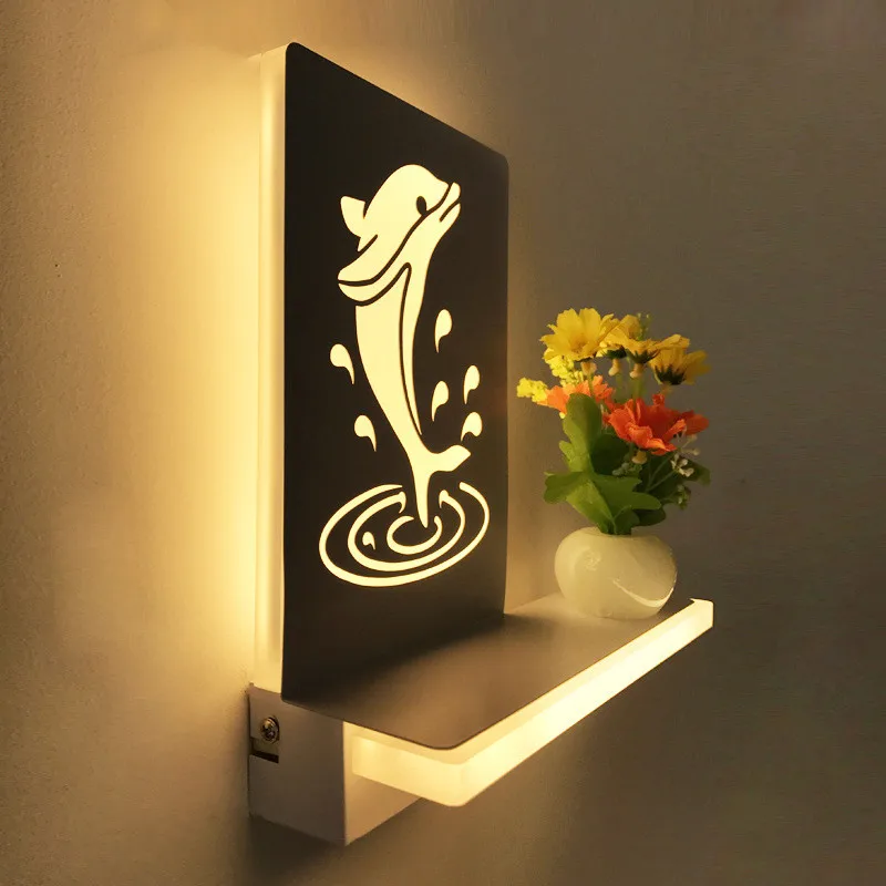 Led wall lamp bedside lamp flower garden romantic warm home decoration