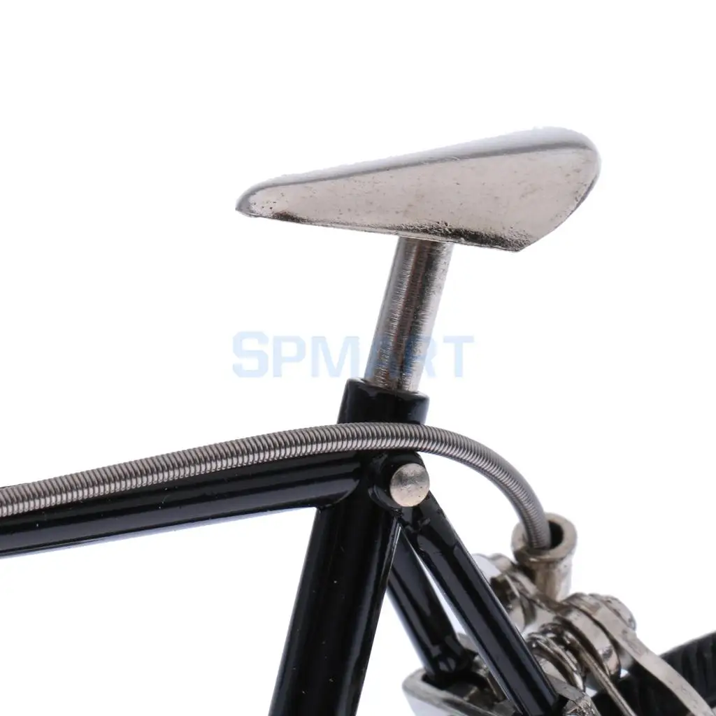 1:10 Scale Dollhouse Miniature Black Metal Diecast Racing Bike Bicycle Model Hobby Collection Gifts