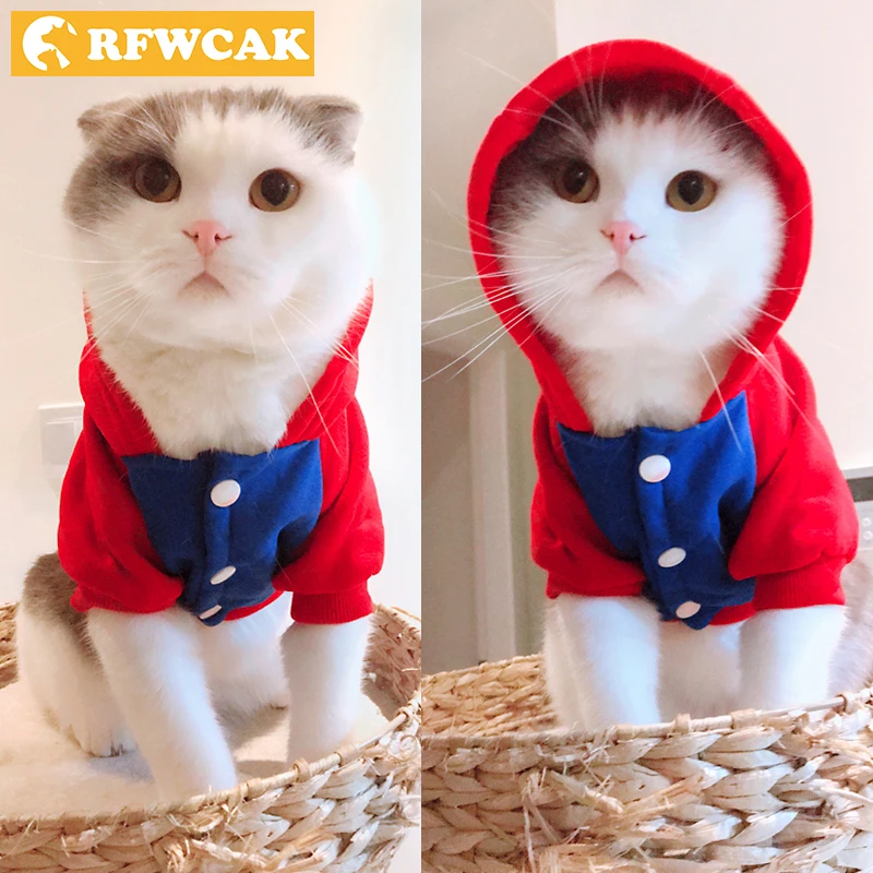 

RFWCAK New Fashion Autumn And Winter Cat Vest Clothes Puppy Chihuahua Coat For Dog Warm Coat Soft Cotton Pet Clothing XS-XXL