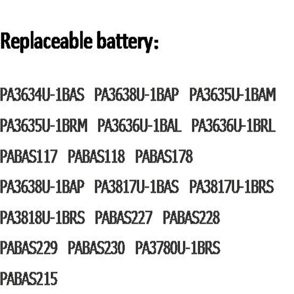 10,8 В 5200 мАч высококачественный Аккумулятор для ноутбука для Toshiba PA3634U-1BRS M305 M800 L300 U400 pa3817u-1brs