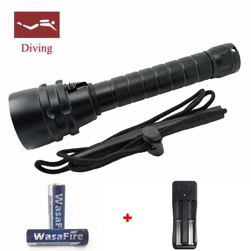 

Powerful Torch 50W 10000Lumen Underwater 100m Diving FlashLight 5* XM-L2 LED Flashlight LED Dive Torch Waterproof Light Lamp