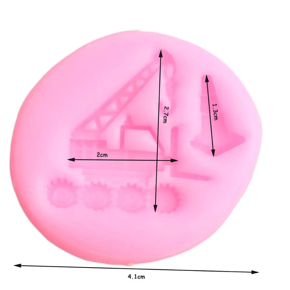 3D Строительные транспортные средства силиконовые формы DIY Детский день рождения торт украшения инструменты помадка кекс Топпер шоколадные конфеты формы