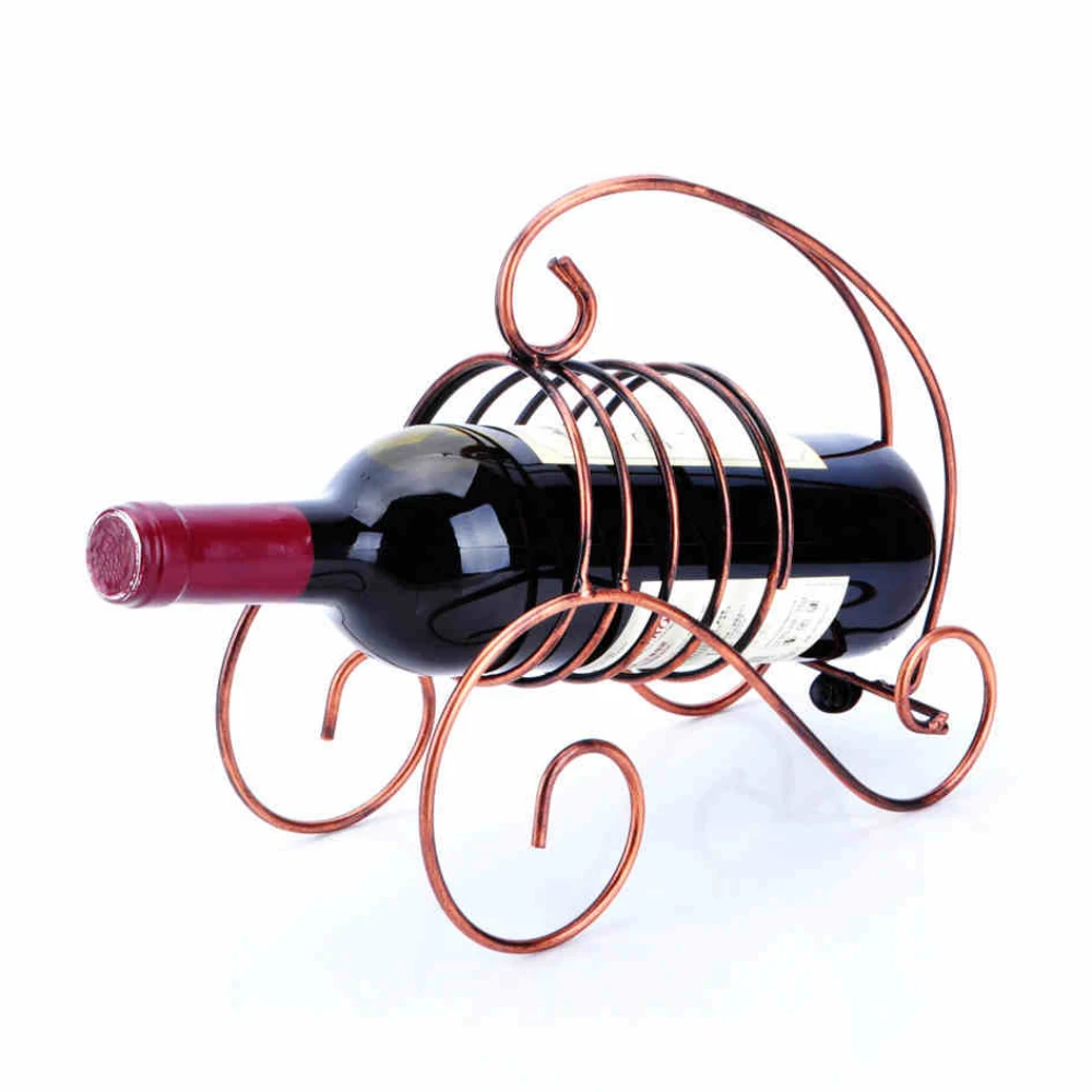 Персонализировать железа красный винный держатель вина Стойки для одной бутылки
