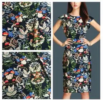 30s хорошего качества в цветочек с вискозной ткани для швейной праздничное платье с цветочным рисунком ткани летнее платье DIY аксессуары(ss-7276