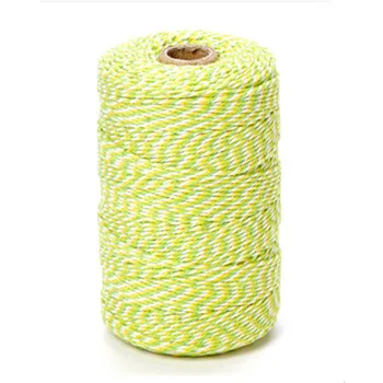 

3 Spools (110yard/spool) Pick Colors Green,Yellow White Striped Bakers Twine 12ply,DIY Gift Packaging Cotton Twine,String,Cords