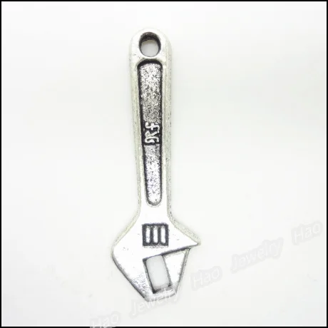 

25 pcs Vintage Charms Wrench Pendant Antique silver Fit Bracelets Necklace DIY Metal Jewelry Making
