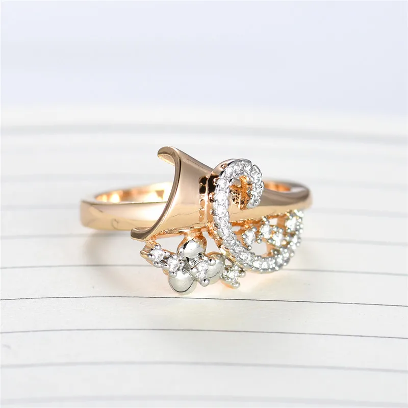 XIAGAO, Новое поступление, кольцо бесконечного дизайна для девочек, золотого цвета, кольца на палец для женщин, необычные аксессуары для свадебной вечеринки, ювелирные изделия XGR623