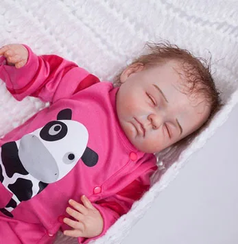 50cm Soft Body Silicone Reborn Babies Girls Dolls Realistic Lovely Sleeping Newborn Baby-Reborn Birthday Gift Girl Brinquedos