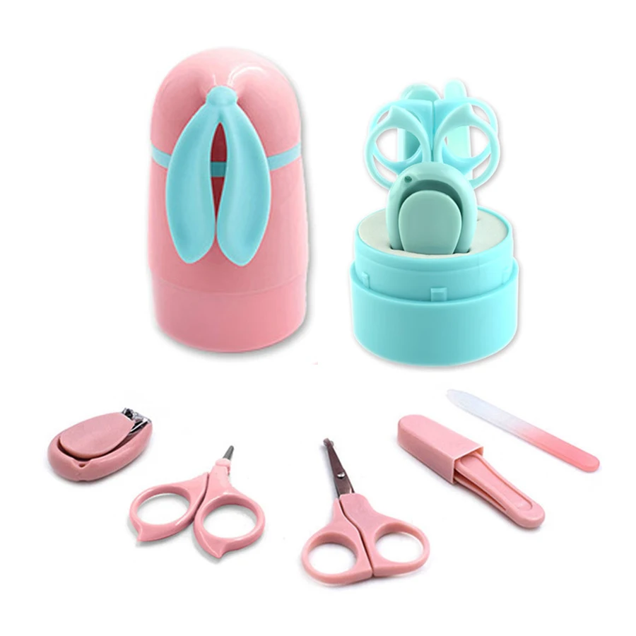 

5pcs/set Baby Nail Hair Care Set Infant Grooming Travel Set Kids Health Care Kit Accessories Cute Rabbit Long Ear Case Baby Gift