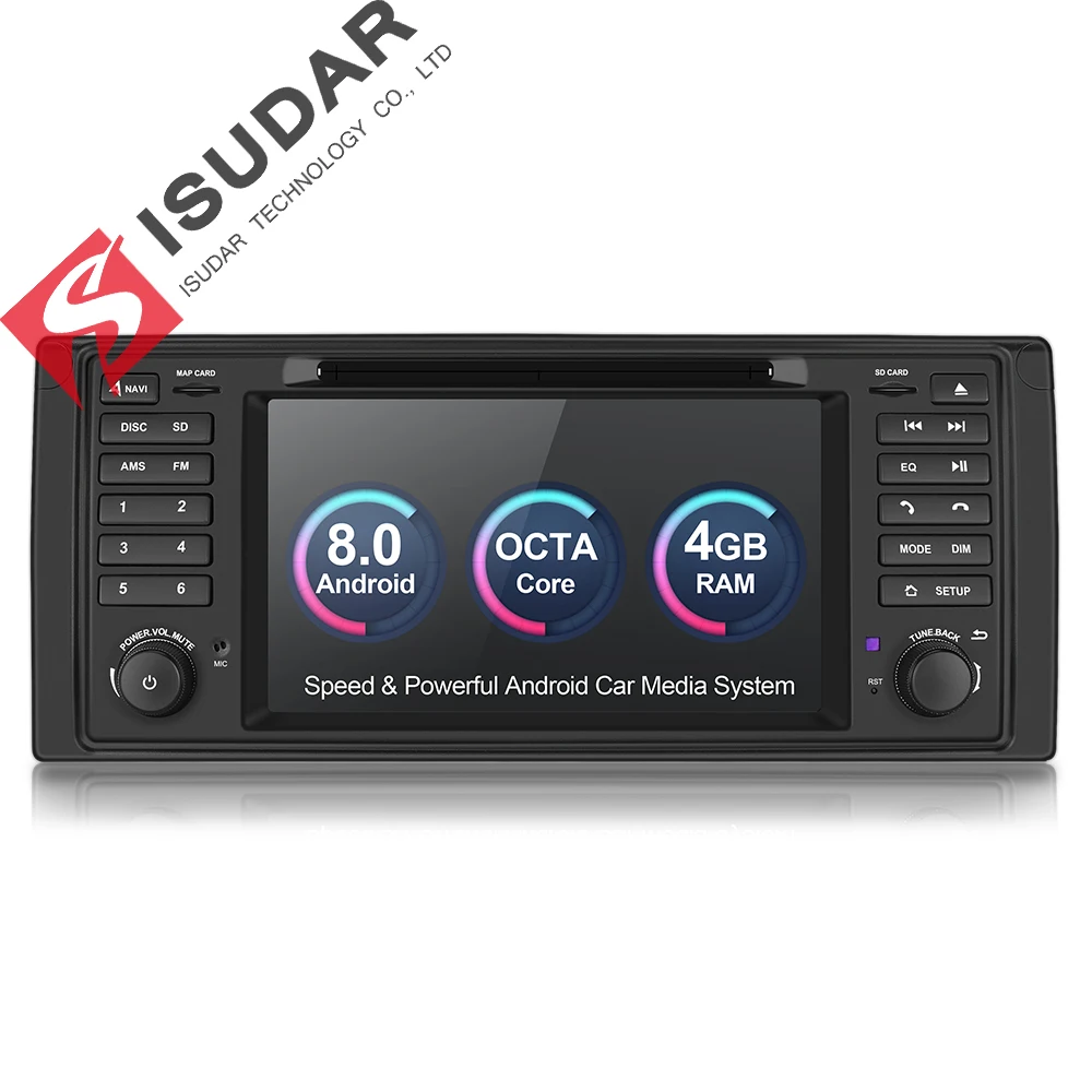 Isudar font b Car b font Multimedia Player Android 8 0 GPS Stereo System For BMW