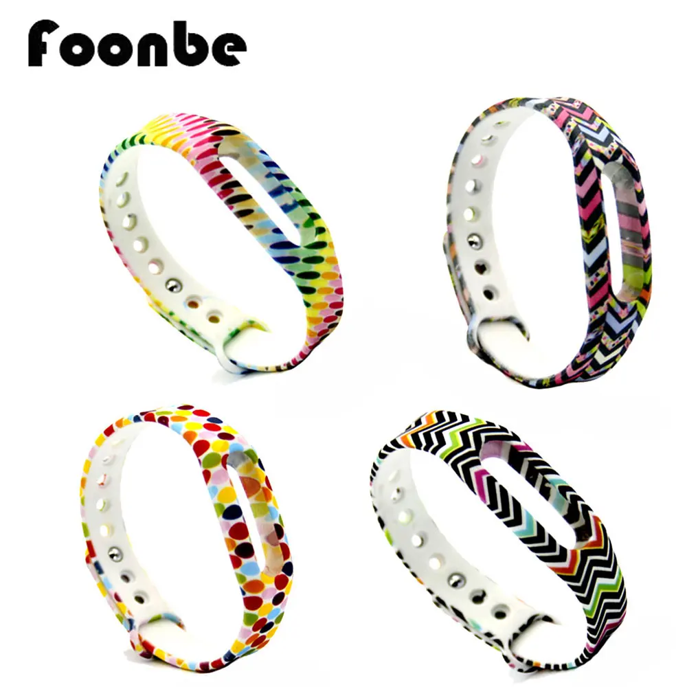 1 шт. Радуга Силиконовые Ремень Ремешок Для Ми Группа 1A 1 S Носимых для Xiaomi Смарт Браслет для Mi Группа 1A 1 S Замена Браслет